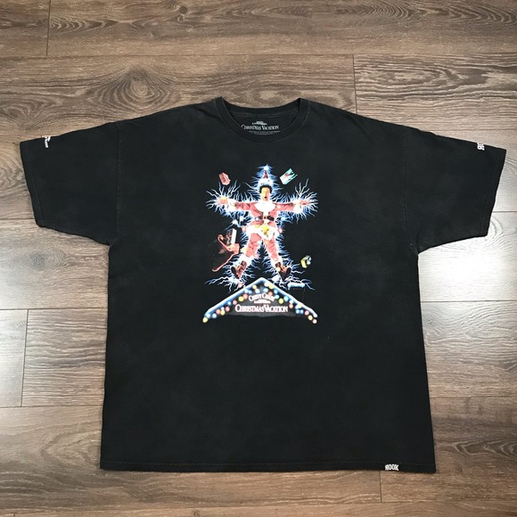 Rook Chevy Chase National Lampoon’s Christmas Vacation Faded Black T-Shirt Sz 2X - Picture 1 of 9